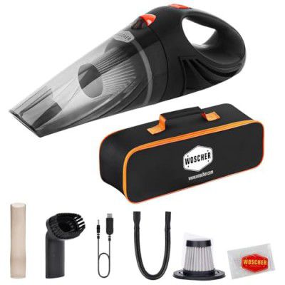 WOSCHER Cordless Vacuum Cleaner for Car 2 Years Warranty