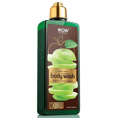 WOW Skin Science Green Apple Foaming Body Wash - No Parabens, Sulphate, Silicones & Color - 250ml