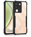 WOW IMAGINE Shock Proof Clear Back Case Mobile Cover for Vivo Y200 5G (Hard | Hybrid PC + TPU | Full Armour Device & Camera Protection | Black)...