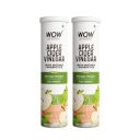 WOW Life Science Apple Cider Vinegar Effervescent Tablet + Probiotics For Weight Management, Gut Health & Digestion - 15 Effervescent Tablets - Pack of 2...