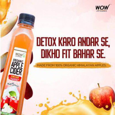 WOW Life Science Organic Apple Cider, 900 ml