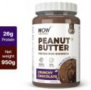 WOW Life Science Peanut Butter Chocolate Crunchy | 26% Protein 950 g...