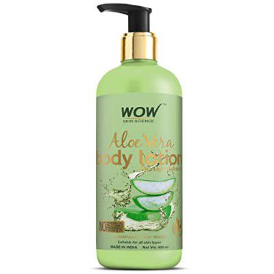WOW Skin Science Aloe Vera Body Lotion for Ultra Light Hydration - All Skin Type - 400ml