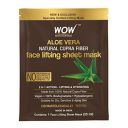 WOW Skin Science Aloe Vera Natural Cupra Fiber Face Lifting Sheet Mask - For Skin Toning And Skin Brightening - 25mL...