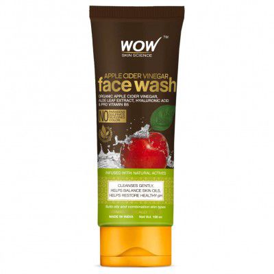 WOW Skin Science Apple Cider Vinegar Foaming Face Wash | Deep Cleansing | For Oily Skin | Fresh, Clear Skin | For Acne & Pimples | Paraben & Sulphates Free| Face Wash for Women & Men | 100 ml