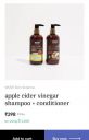 WOW Skin Science apple cider vinegar shampoo + conditioner...