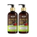 WOW Skin Science Apple Cider Vinegar Shampoo - Restores Shine & Smoothness - No Parabens, Sulphates & Silicones - Pack of 2 - Net Vol 600ml...