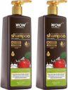 WOW SKIN SCIENCE Apple Cider Vinegar Shampoo - Restores Shine & Smoothness Pack of 2 - 2000ml  ...