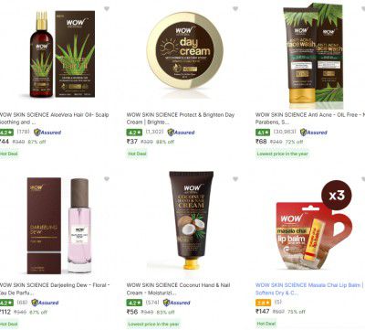 Upto 85% OFF ON | Wow Beauty Personal Care Product Starts At Rs 30