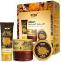 WOW SKIN SCIENCE Bright & Glow Kit - (Ubtan Face wash tube+ Ubtan Face & Body Pack + Ubtan Face & Body scrub ) - 500mL  (3 Items in the set)...