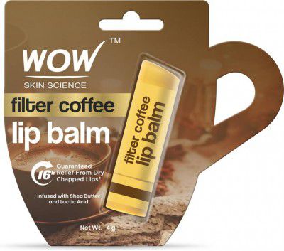 WOW SKIN SCIENCE Filter Coffee Lip Balm | Relief from Dry Chapped Lips | Softens Rough Lips Coffee (Pack of: 1, 4 g)