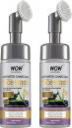 WOW SKIN SCIENCE Foaming Activated Charcoal with Built-In Face Brush for deep cleansing Face Wash  (200 ml)...