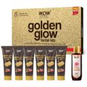 WOW Skin Science Gold Facial Kit For Glowing Skin | Made With Activated Naturals | Salon Like Facial At Home | Brightens Dull Skin | Tightens & Refines Skin | 85ml...