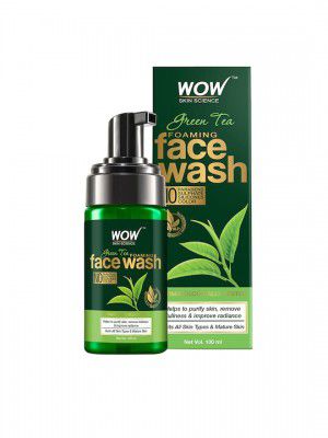 WOW Skin Science Green Tea Foaming Face Wash with Pump 100 g