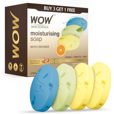 WOW Skin Science Moisturising Soaps with Ceramide | Pack of 4 | 400g