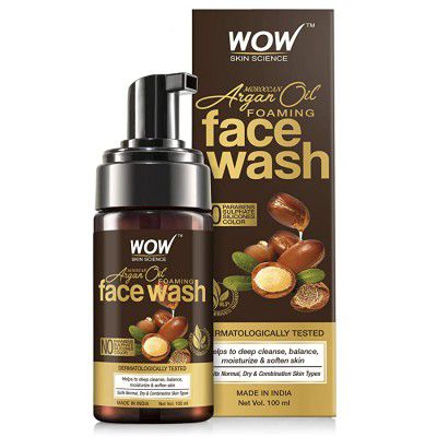 WOW Skin Science Moroccan Argan Oil Foaming Face Wash - 100mL