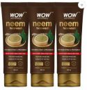 WOW SKIN SCIENCE Neem | Purifies Skin | Unclogs Pores | Fights Acne | Calms Skin- Pack of 3 Face Wash  (300 ml)...
