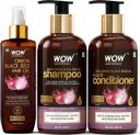 WOW SKIN SCIENCE Red Onion Black Seed Oil Ultimate Hair Care Kit (Shampoo + Hair Conditioner + Hair Oil)...