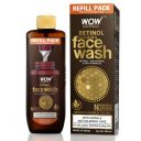 WOW Skin Science Retinol Foaming Face Wash For Fine Lines, Age Spots & Blemishes - Refill Pack for Extended Use - 200ml...
