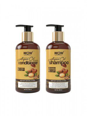 WOW SKIN SCIENCE Set of Moroccan Argan Oil Hair Conditioner & Shampoo - 300 ml each