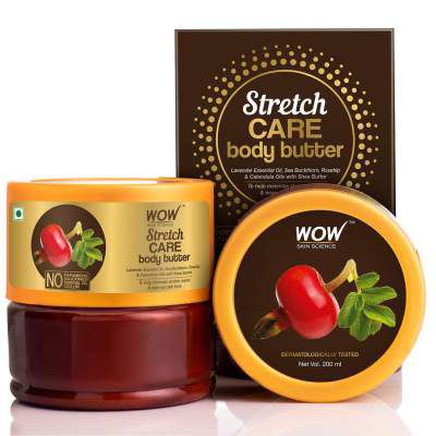 WOW Skin Science Stretch Care Body Butter - No Parabens, Silicones, Mineral Oil & Color, 200 ml
