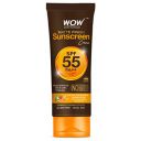 WOW Skin Science Sunscreen SPF 55 PA++ Matte Finish| Broad Spectrum - UVA&UVB Protection | With Raspberry rich in Vitamin C, Avocado, and Carrot Seed Extract | All Skin Types | For Women & Men- 80ml...