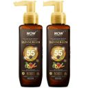 WOW Skin Science Sunscreen SPF 55 PA+++ Matte Finish | Broad Spectrum UVA & UVB Protection | No White Cast | Raspberry rich in Vitamin C, Avocado Oil and Carrot Seed Extract | No Parabens, Silicones |...