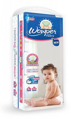 Wowper Fresh Baby Diapers Pants | Upto 10 Hrs Absorption (Large, 32)