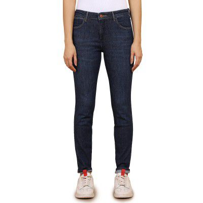Wrangler Female Blue Skinny Fit High Rise Pants