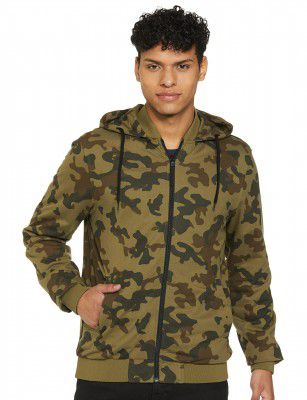 Wrangler Men's Black Camouflage Regular Fit Jacket