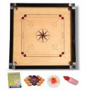 WRF Superior Matte Finish Practice Carrom Board for Serious Professional Practice with Coins Striker and Powder Black New (32 Inch WR-1)...