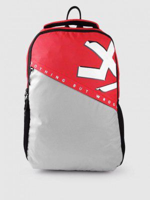 WROGN 19.9 L Laptop Backpack Unisex Colourblocked Backpack (Red)