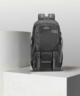 WROGN  55 L Laptop Backpack Spacy unisex fits upto 16 Inches/college/school bag  (Black, Silver)
