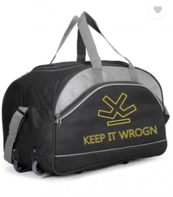 WROGN 70 L Strolley Duffel Bag - WRN-KEEP IT 24 INCH WHEEL DUFFLE Traveling Travel Duffel Waterproof - Black - Large Capacity