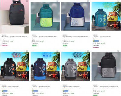 Flipkart : Up to 88% OFF - Wrogn Backpacks | Start At Rs.408