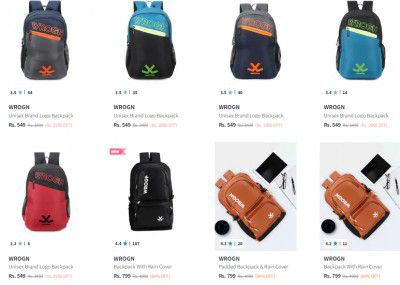Myntra: WROGN Backpacks Starts ₹384