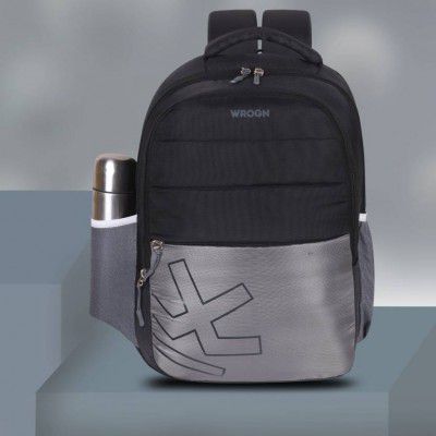 WROGN Large 35 L Laptop Backpack SQAURISH PATACHES LAPTOP BAGPACK (Black)