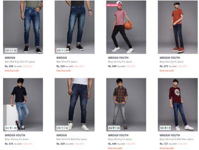 WROGN Men's Jeans Upto 80% Off | Starts ₹519