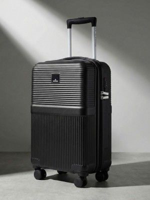 WROGN Qubo Textured Cabin Hard Suitcase Trolley Bag - 37L