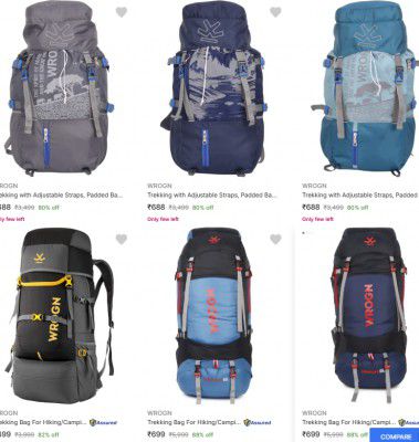 Flipkart: UP TO 88% OFF - Wrogn Rucksacks | Starts At ₹408