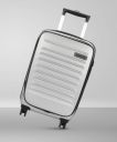 WROGN Small Cabin Suitcase (55 cm) 8 Wheels - With Laptop Compartment- Kangaroo - Silver...