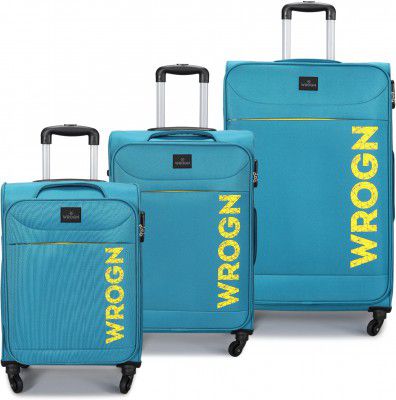 WROGN Soft Body Set of 3 Luggage 4 Wheels - Aspire Set-3