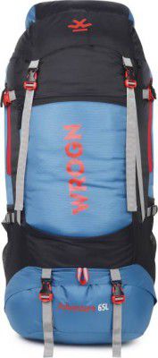 WROGN  Trekking Bag For Hiking/Camping/Outdoor Sports with Rain Cover/Shoe Compartment Rucksack - 65 L  (Green)