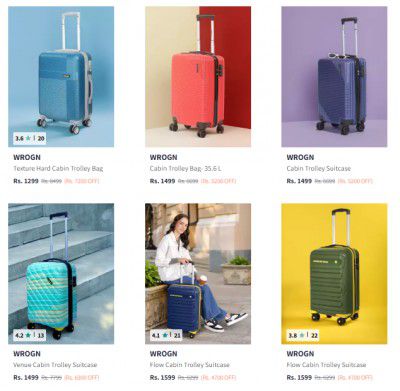 WROGN Trolley Bags Starts at Rs 1299