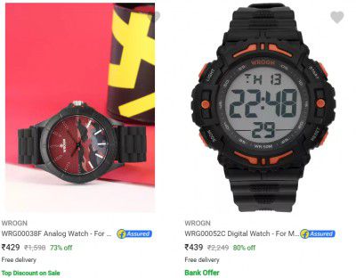 Wrogn Watches upto 80% off