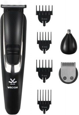 WROGN WT009F Trimmer 180 min Runtime 4 Length Settings (Black)