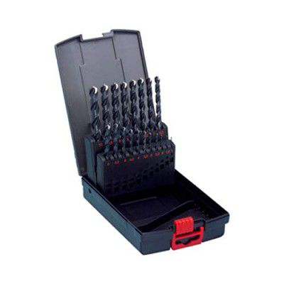 Wuerth Hssdin338 Type Rn 130 Degree Twist Drill Assortment, Black, 19 Piece