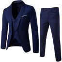 WULFUL Men’s Slim Fit Suit One Button 3-Piece Blazer Dress Business Wedding Party Jacket Vest & Pant...