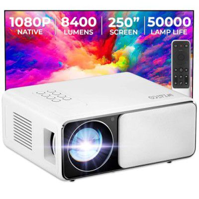 WZATCO Yuva Plus (Upgraded) Native 1080P Full HD Projector with 4K Support