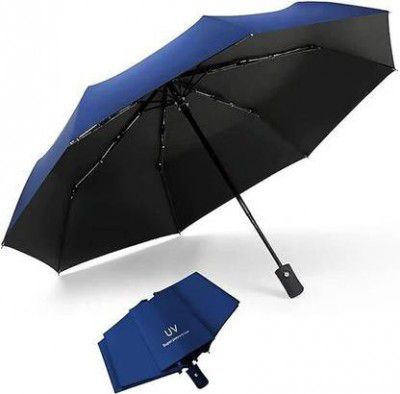 XBEY 1PC Auto Open & Close 3Fold | Specially for Man, Woman & Child | 8-Ribs Umbrella  (Blue)
